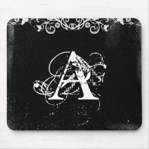 Monogramme initial customisé tapis de souris