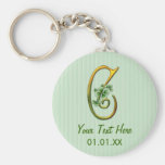 Monogramme irlandais C d'or Porte-clef
