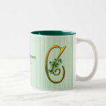 Monogramme irlandais C d'or Tasse