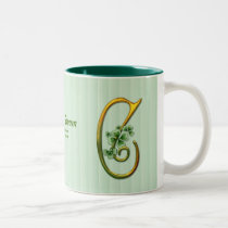 Monogramme irlandais C d'or tasses