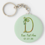Monogramme irlandais D - personnaliser d'or Porte-clés