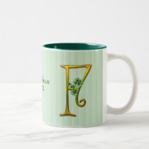 Monogramme irlandais F d'or tasses
