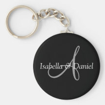 Monogramme Keychains de mariage Porte-clé