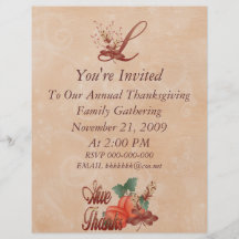 Monogramme L insecte, alphabet de thanksgiving Tract Customisé