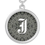 Monogramme médiéval élégant gothique J de motif Bijouterie