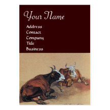MONOGRAMME MENTEUR DE DEUX VACHES MODÈLES DE CARTES DE VISITE