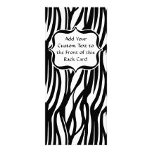 Monogramme noir/blanc génial de zèbre double carte personnalisée