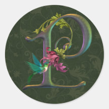 Monogramme P de colibri Adhésifs