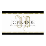 Monogramme romain d'or de mandataire modèles de cartes de visite