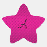 Monogramme rose de pois autocollant