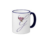 Monogramme rose G de roses Mug