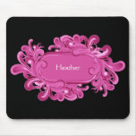 Monogramme rose Mousepads Tapis De Souris