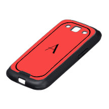Monogramme rouge de corail lumineux de la galaxie 