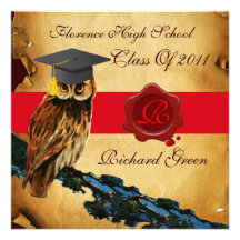 MONOGRAMME ROUGE DE JOINT DE CIRE DE PARCHEMIN DE  INVITATION PERSONNALISABLE