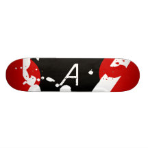 Monogramme rouge, noir et blanc de graffiti une pl