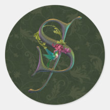 Monogramme S de colibri Adhésifs