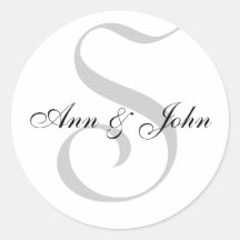 Monogramme S plus des autocollants de prénoms pour