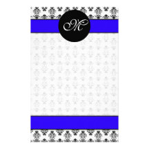 Monogramme sans doublure personnalisé de damassé b papier à lettre customisable