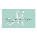 Monogramme simple simple gris vert en bon état cartes de visite personnelles