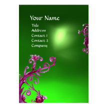 MONOGRAMME VERT VERT DE BAIES MAGIQUES CARTES DE VISITE PROFESSIONNELLES