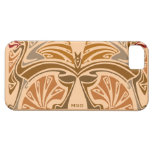 Monogramme vintage de brun de nouveau d'art de dra étui iPhone 5