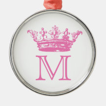 Monogramme vintage de couronne décorations de noël