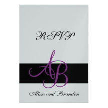 Monogrammes de l'invitation RSVP de noces d'argent
