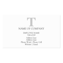Monogrammes pour des cartes de profil de cartes de cartes de visite personnelles