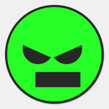 Monsieur fâché Anti-Smiley Face Sticker Adhésif