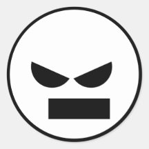 Monsieur fâché Anti-Smiley Face Sticker Adhésifs