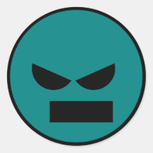 Monsieur fâché Anti-Smiley Face Sticker Adhésifs