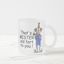 Monsieur Old Fart Birthday Humor Tasses À Café