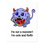 MonsterPostcard Toothy mignon et pelucheux Carte Postale
