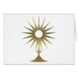 Monstrance eucharistique carte de vœux