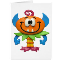 Monstre de bébé carte de vœux