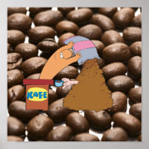 Monstre de café affiches