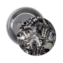 monstre de cheveux badges
