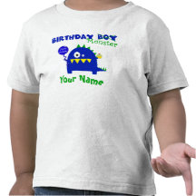Monstre de garçon d'anniversaire t-shirt