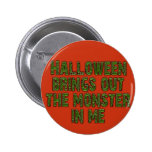Monstre de Halloween dans moi (vert de Frankenstei Pin's