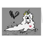 Monstre de lingot d'amour de bande dessinée cartes de vœux
