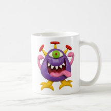 Monstre pourpre maladroit mug à café