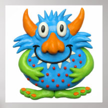 Monstre repéré par bonbon affiches