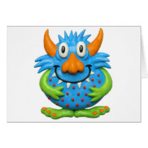 Monstre repéré par bonbon cartes de vœux