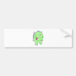 monstre vert adorable de chomper de langue adhésif pour voiture