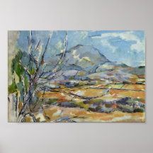Mont Sainte-Victoire par Paul Cézanne (la meilleur Affiches