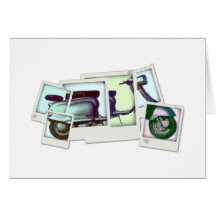 montage de photo de lambretta carte de vœux