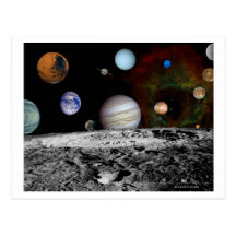 Montage de système solaire des images de Voyager Cartes Postales