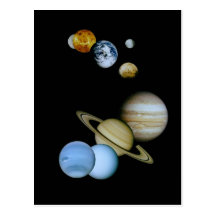 Montage planétaire cartes postales