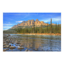 Montagne de château, Banff, Alberta Tirages Photo