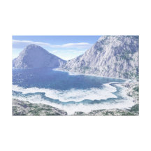Montagne et tenture de toile de mer impressions sur toile